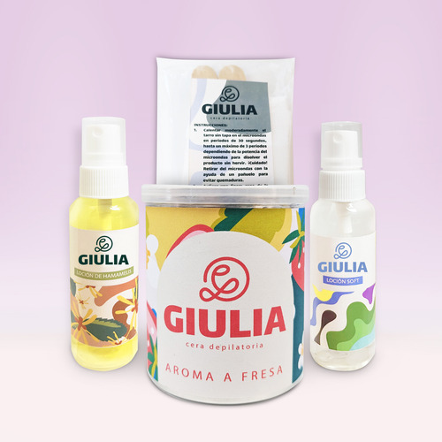 Kit Cera Depilatoria Giulia Aroma Fresa Uso En Fundidor