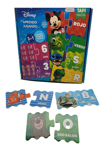Imagen 3 de 4 de Disney Aprendo Jugando Encastres Didacticos Colores Numeros