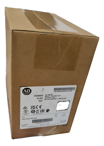 25a-b2p5n104 Power Flex 523 0.5 Hp 230v Trifasico (Usado)