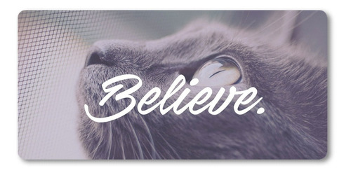 Mousepad Xl 58x30cm Cod.095 Gato Believe Motivacion