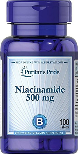 Puritan 's Pride Niacinamida 500 mg-100 tabletas