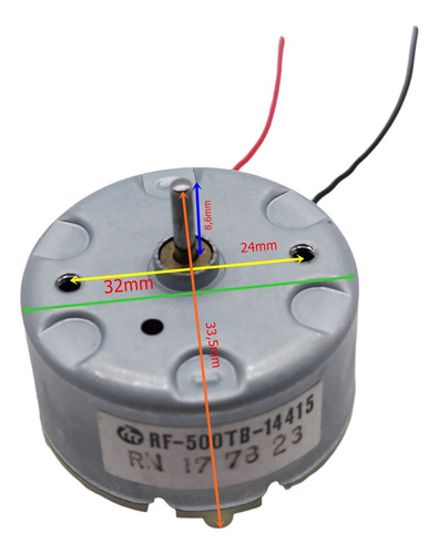 Motor Rf-500tb-14415 Para Arduino 3v Dc A 12v Dc.