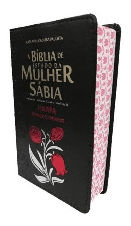 Bíblia De Estudo Da Mulher Sábia Letra Grande Harpa Preta