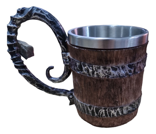 Taza Tazón Medieval 400ml Vikingo Acero Inoxidable 