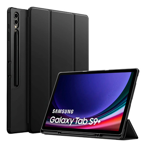 Case Funda Para Galaxy Tab S9 Plus X810 X816 Estuche Negro