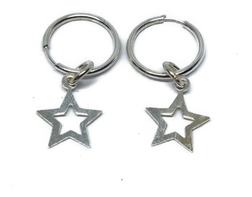 Arracadas De Estrella De Plata 925+estuche C7