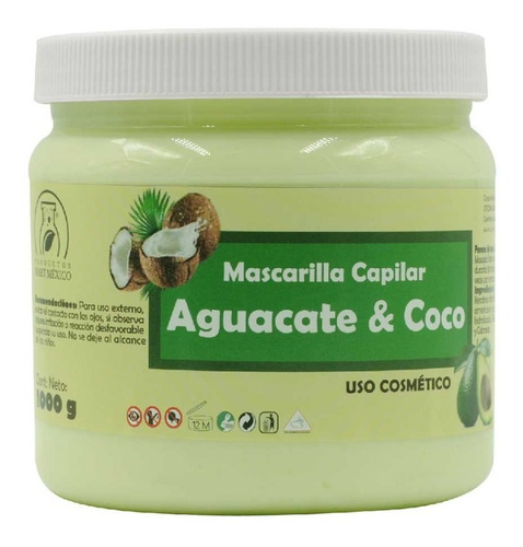 Mascarilla Capilar De Aguacate Y Coco Reparadora (1 Litro) 