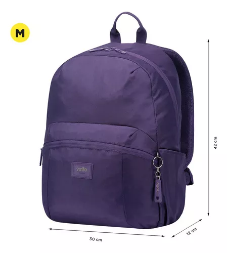Mochila Escolar Para Mujer Porta Laptop 14 Trik M Totto Color Violeta  Diseño de la tela Liso