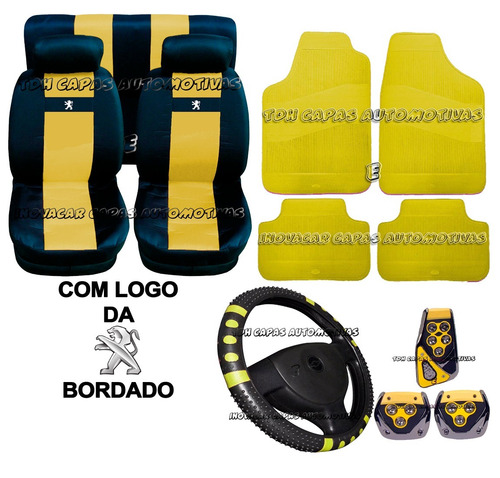 Imagem 1 de 7 de Peugeot 206 Kit Capa Banco Capa Volante Tapete Pedaleira