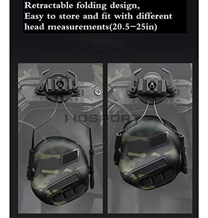 Casco Way Radio Auriculares Tácticos Auriculares Milit...