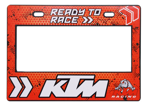 Portaplaca Para Moto Ktm Naranja 2 22.5 X 16.3cm