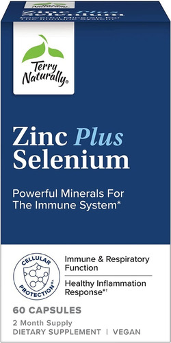 Selenium + Zinc Terry Naturally - Unidad a $2658