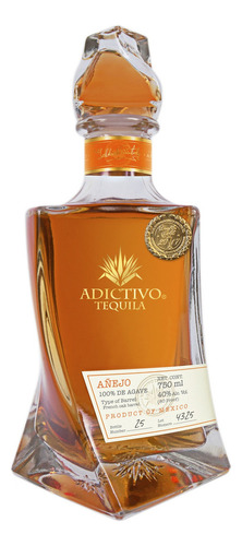 Caja De 6 Tequila Adictivo Añejo 750 Ml