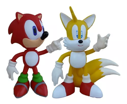 Oferta! Boneco sonic vermelho com 27 cm - Hobbies e coleções