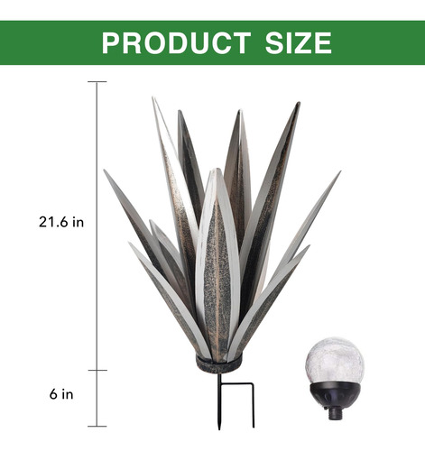 Asbefore 2 Pcs Escultura Al Aire Libre Cactus De Metal Cactu
