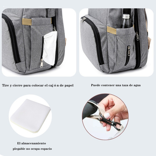 Mochila Impermeable Multifunción 5 En 1 Para Pañales Plegabl
