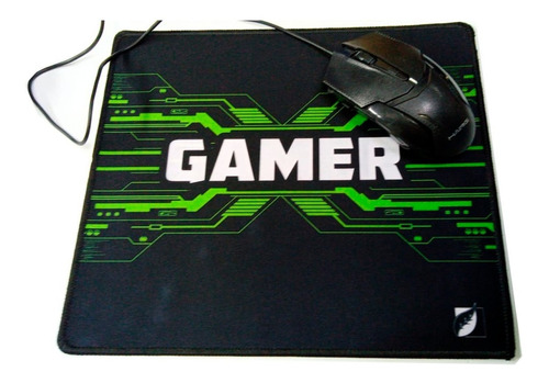 Mousepad Tapete Gamer Green Leaf 25x29 