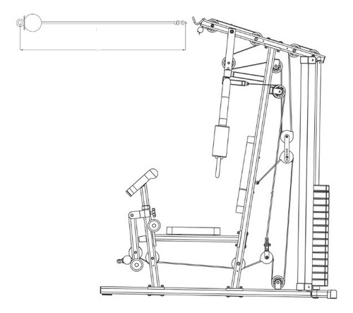 Cabo Do Peso Da Estação De Musculação Gx 2 Kikos