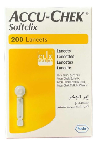 Lancetas Softclix Marca Accu-chek Caja De 200 Unidades