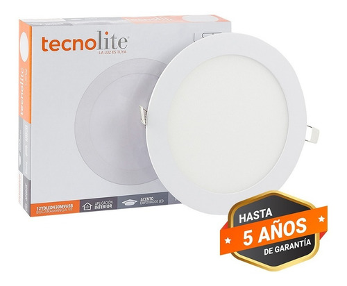 Imagen 3 de 6 de Lampara Empotrado En Techo Blanco 12w Luz Día 12ydled430mv65