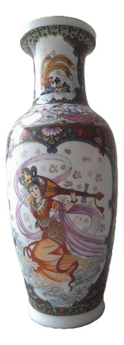 Jarron Ceramica Japones Vintage Pintado A Mano