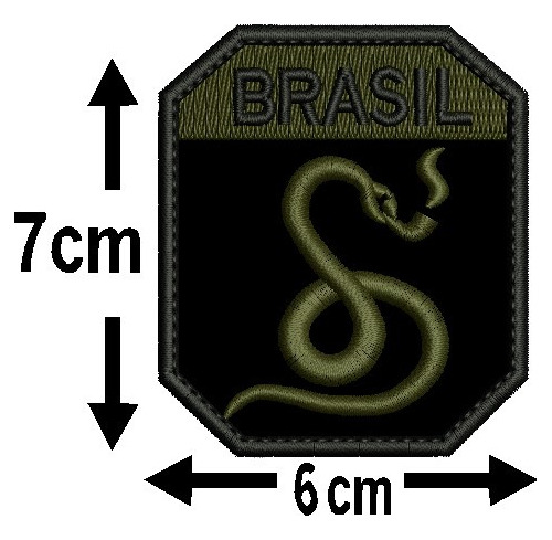 Patch Feb Expedicionária Termocolante 7x6 Pto/vde Militar