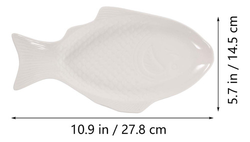 Plato Creativo De Vajilla De Cerámica Con Forma De Pez Para