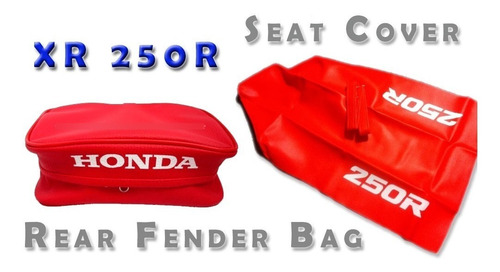 Funda Asiento Tapizado + Bolso Honda Xr 250 1992,replica