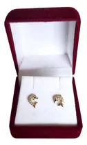 Comprar Aros Enchape Oro Amarillo Delfines Circones Caja Terciopelo