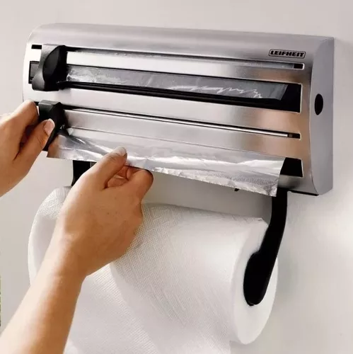 Porta Rollo Cocina Papel Film Aluminio Dispenser Leifheit