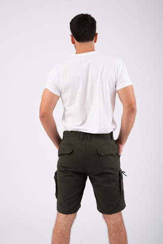 Bermuda Cargo Gabardina Hombre