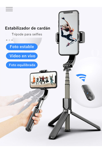 Estabilizador Celular L08 Selfie Stick, Tripode/mando
