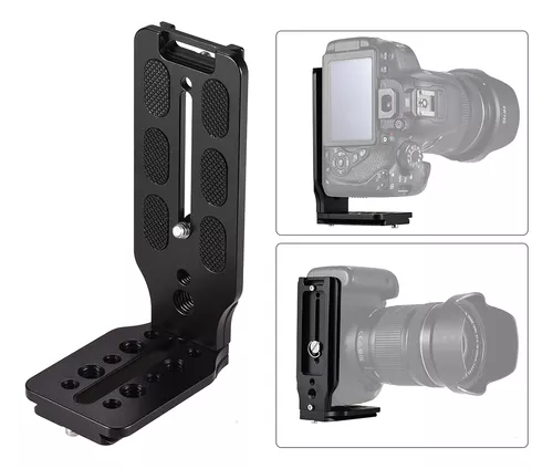 (Una sola pieza) Cámara DSLR Soporte L Placa de liberación rápida Vertical  Horizontal Conmutación Trípode Placa de liberación rápida Compatible con