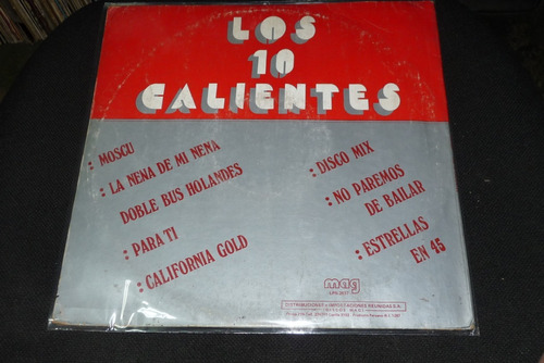 Jch- Los 10 Calientes Musica Disco Rock Lp Vinilo
