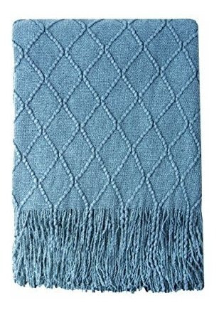 Bourina Throw Blanket Textured Solid Soft Para Sofa Couch Co