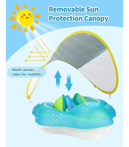 Flotador Celeste Talla S De Natación Para Bebé Inflable