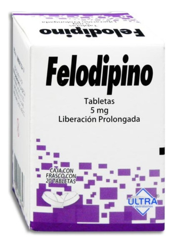 Felodipino 5 Mg Liberación Prolongada Caja 20 Tabletas Ultra