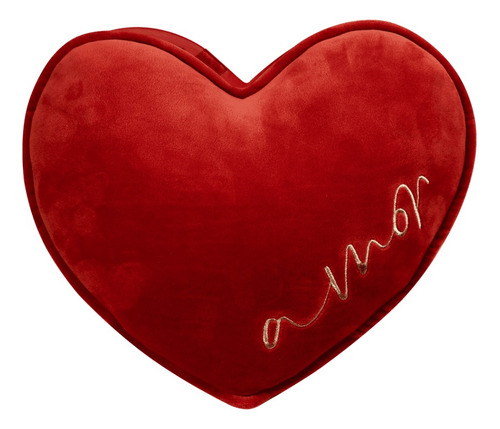 Coração Pelúcia Amor Cacau Show Almofada Mãe Namorados Cor Vermelho