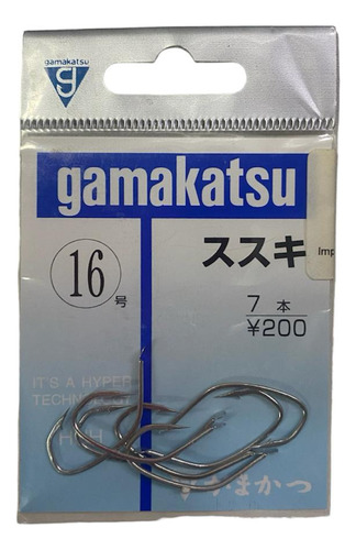 Anzol Pesca Robalo Gamakatsu Suzuki - N°: 16 - 7 Unidades