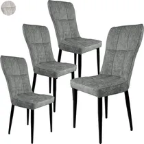 Comprar Juego Set 4 Sillas Comedor Altas Vinipiel Modernas Tapizadas