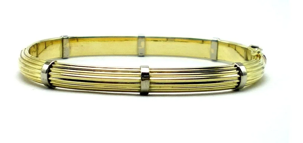 Esclava De Oro 18 Kt Bicolor