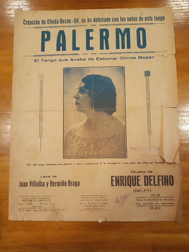 Palermo Braga Delfino Tango Partitura