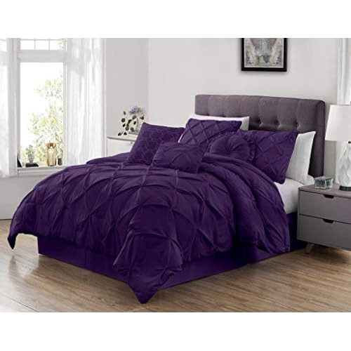 Juego De Ropa De Cama Plisada Sydney De 7 Piezas (calif...