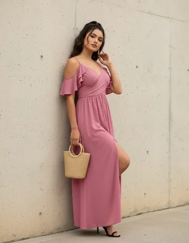 Vestido Largo Casual Para Dama Maria Bela Modelo Kumait