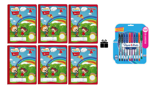 Pack 6pz Mi Primer Cuaderno Norma Cuadritos A 50 Hojas