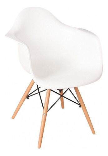 Sillon Eames Asiento Polipropileno Y Patas De Madera