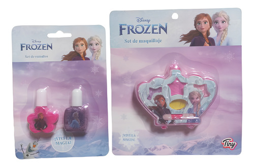 Set Maquillaje Infantil Frozen Pinta Uñas + Sombra