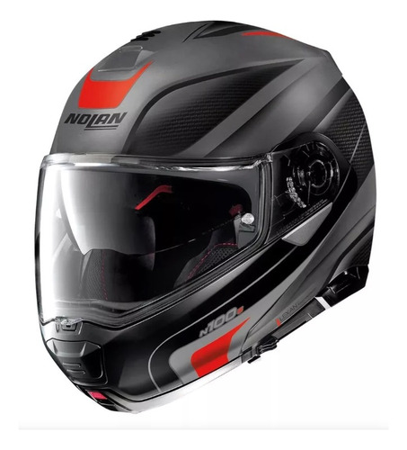 Casco N100-5 Orbiter N-com 68 Gris/ngo/rjo Xl Nolan