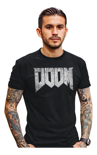 Playera Doom Logo Slayer Ps4 Xbox Juego