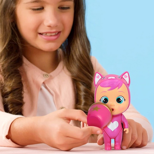 Muñeca Cry Babies Bebés Llorones Lágrima Rosa Sorpresas